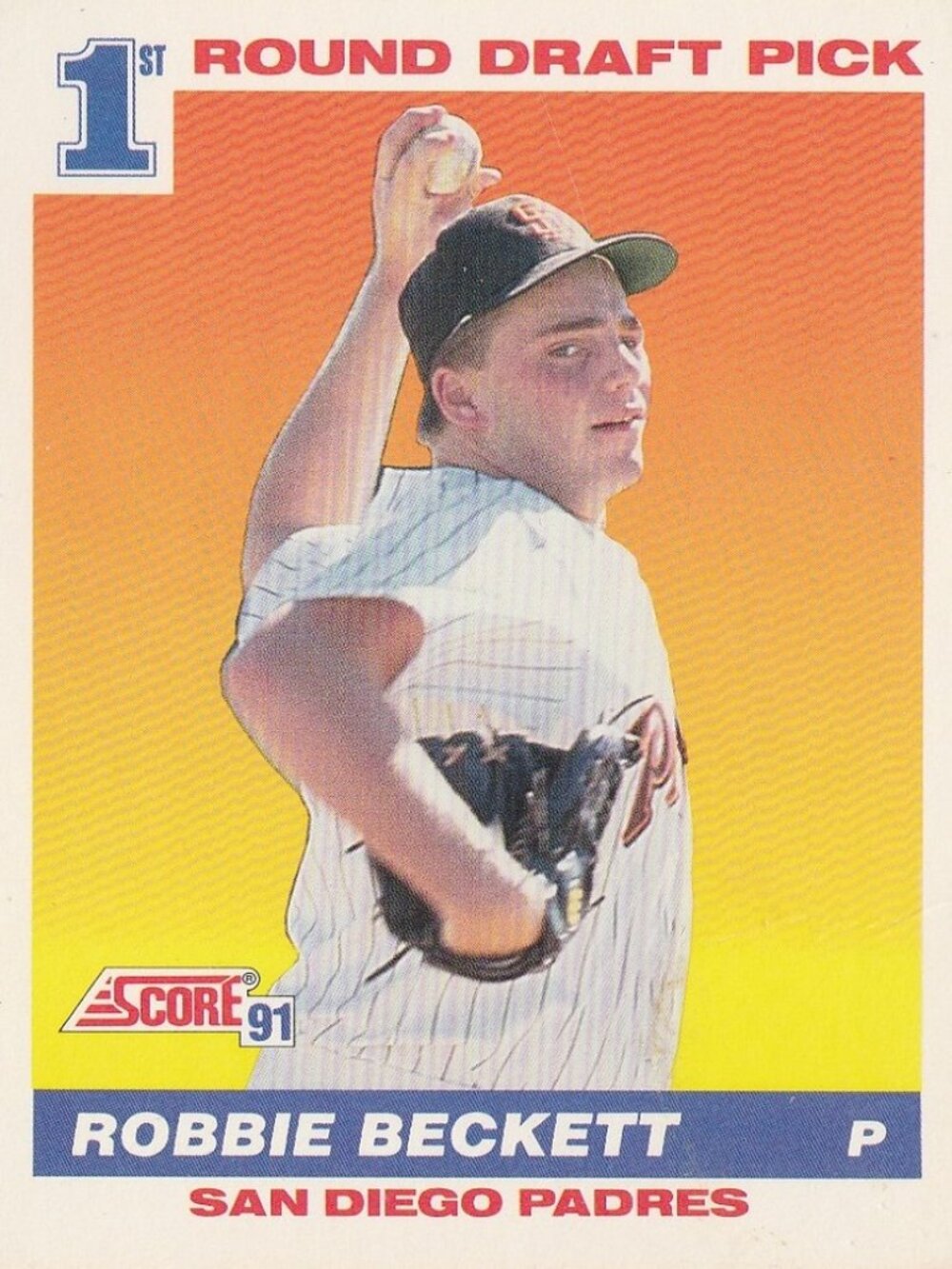 Robbie Beckett - Score 91 1st Round Draft Pick Baseball Card